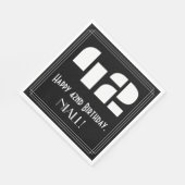 42e verjaardag: Art Deco geïnspireerd look "42" +  Servet (Hoek)