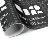 42e verjaardag: Art Deco geïnspireerde look "42" & Cadeaupapier (Rol Hoek)