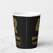 42e verjaardag: Art Deco Geïnspireerde look "42" e Papieren Bekers (Rechts)