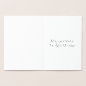 42e verjaardag - Art Deco geïnspireerde look "42"  Folie Kaarten (Binnen)