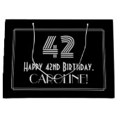 42e verjaardag — Art Deco geïnspireerde look "42"  Groot Cadeauzakje (Voorkant)