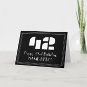 42e verjaardag: Art Deco geïnspireerde look "42" & Kaart (Voorkant)