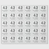 42e verjaardag: Art Deco Geïnspireerde stijl "42"  Cadeaupapier (Vlak)