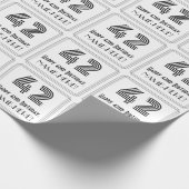 42e verjaardag: Art Deco Geïnspireerde stijl "42"  Cadeaupapier (Hoek)