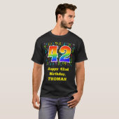 42e verjaardag: Colorful Music Symbols, Rainbow 42 T-shirt (Voorkant volledig)