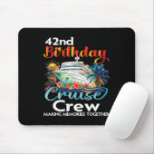 42e verjaardag Cruise Crew Vrienden Familie Vakant Muismat (Met muis)