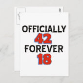 42e verjaardag design briefkaart (Voorkant / Achterkant)