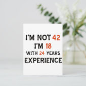 42e verjaardag design briefkaart (Staand voorkant)