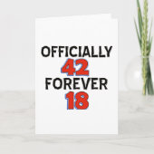 42e verjaardag design kaart (Voorkant)