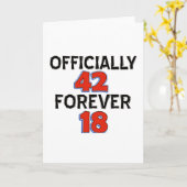 42e verjaardag design kaart (Gele Bloem)