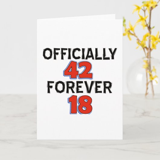 42e verjaardag design kaart (Gele Bloem)