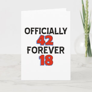 42e verjaardag design kaart