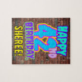 42e verjaardag ~ Fun, door Urban Graffiti geïnspir Legpuzzel (Horizontaal)