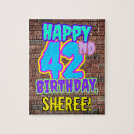 42e verjaardag ~ Fun, door Urban Graffiti geïnspir Legpuzzel