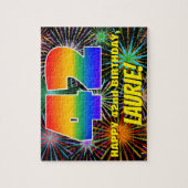 42e verjaardag: Fun, kleurrijk gevuurwerk Legpuzzel (Verticaal)