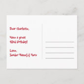 42e verjaardag: Fun Stars Pattern, Rainbow 42, Naa Briefkaart (Achterkant)