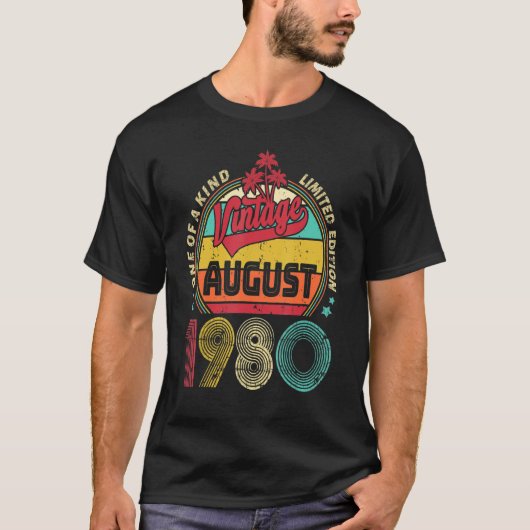  42e verjaardag Geweldige sinds augustus 1980 EP T-shirt (Voorkant)