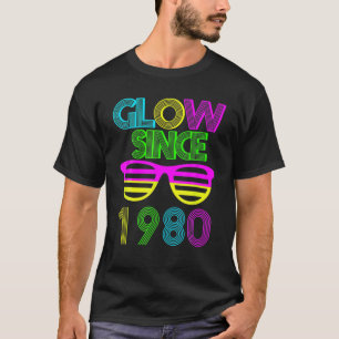 42e verjaardag gloed sinds 1980 zonnebril R T-shirt