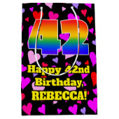 42e verjaardag: Het liefhebbende Kunstpatroon, Reg Medium Cadeauzakje (Voorkant)