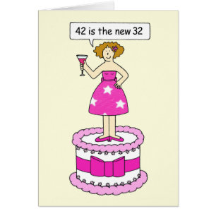 42e verjaardag Humor voor Haar 42 is de nieuwe 32