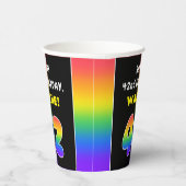 42e verjaardag: kleurrijke regenboog # 42, Naam va Papieren Bekers (Rechts)