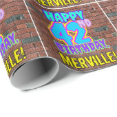 42e verjaardag: Leuk, Urban Graffiti geïnspireerd  Cadeaupapier (Rol Hoek)