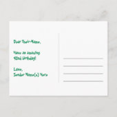 42e verjaardag – leuk vuurwerkpatroon + regenboog  briefkaart (Achterkant)