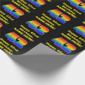 42e verjaardag: Leuke, kleurrijke regenboog geïnsp Cadeaupapier (Hoek)