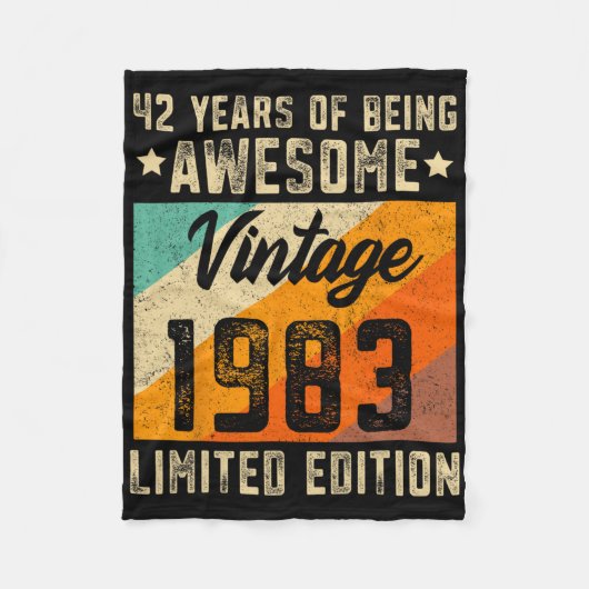 42e verjaardag Mannen 42 jaar oude vrouwen 1983 Li Fleece Deken (Voorkant)