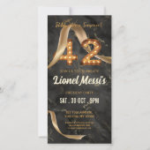 42e verjaardag mobiele uitnodiging (Voorkant)