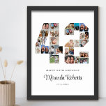 42e verjaardag nummer 42 aangepaste fotocollage poster<br><div class="desc">Vier 42e verjaardag met dit gepersonaliseerde nummer 42 fotocollage poster. Dit aanpasbare geschenk is ook perfect voor trouwdag. Het is een geweldige manier om waardevolle herinneringen van je bruiloft en getrouwd leven weer te geven. Het poster bevat een collage van foto's die die speciale momenten vastleggen, en het kan worden...</div>