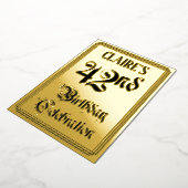 42e verjaardag Partij — Elegant Manuscript + de Na Folie Uitnodiging (Gedraaid)