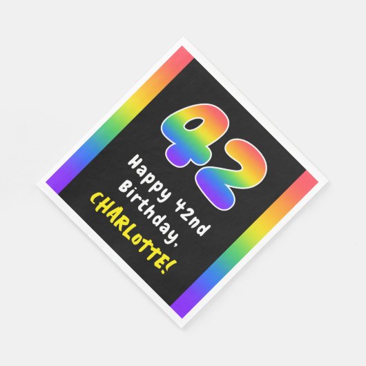 42e verjaardag: Regenboogspectrum # 42, Naam op ma Servet (Hoek)