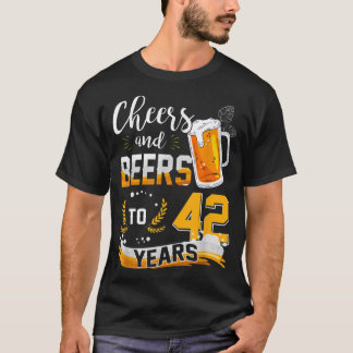 42e verjaardag van de geboorte van kaas en bier to t-shirt