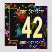 42e verjaardag van de uitnodigingen van het Vuurwe (Voorkant / Achterkant)