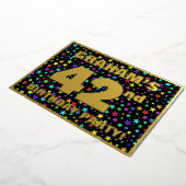 42e verjaardag van de Vrede, kleurrijk sterrenpatr Folie Uitnodiging (Gedraaid)