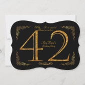 42e verjaardag van het feest 42e grote Gatsby, zwa Kaart (Voorkant)
