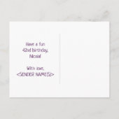 42e verjaardag: Vet, Leuk, Eenvoudig, Regenboog 42 Briefkaart (Achterkant)