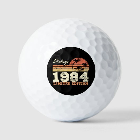42e verjaardag Vintage 1984 Limited Edition Golfballen (Voorkant)