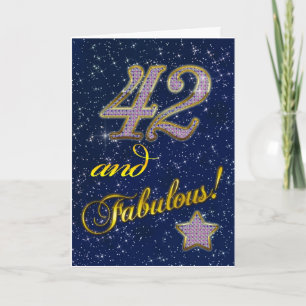 42e verjaardag voor iemand Fabulous Kaart