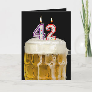 42e verjaardag zwarte bier kaart