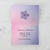 42e verjaardagskaart met bloemen letters kaart (Binnen)