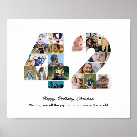 42e verpartij Nummer 42 Fotocollage Poster (Voorkant)