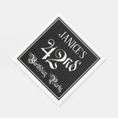 42nd Birthday Party — Fancy Script + Custom Name Servet (Hoek)