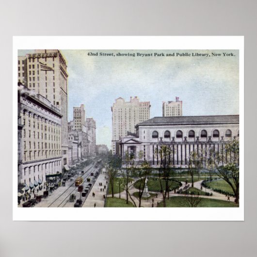 42nd St., Bryant Park, New York City  Poster (Voorkant)