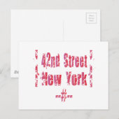 42nd straat. briefkaart (Voorkant / Achterkant)