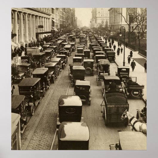  42nd Street New York City Foto Circa 1918 Poster (Voorkant)