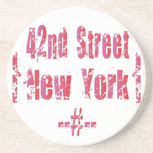 42nd street. zandsteen onderzetter (Voorkant)