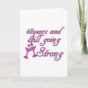 42ste huwelijksverjaardag kaart