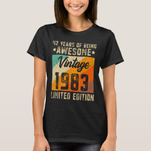 42ste verjaardag mannen 42 jaar oud vrouwen 1983 L T-shirt